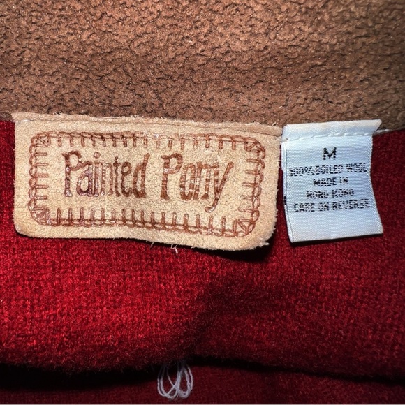 Painted pony red women’s full zip Christmas cropped jacket size medium - Picture 10 of 16